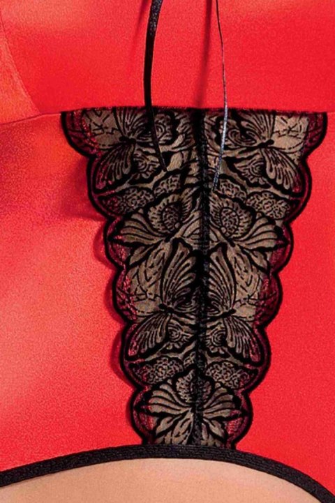 Bielizna-LAUREN CORSET red L/XL - Casmir