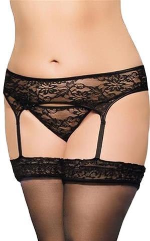 Garterbelt 3316 - Plus Size - black XL