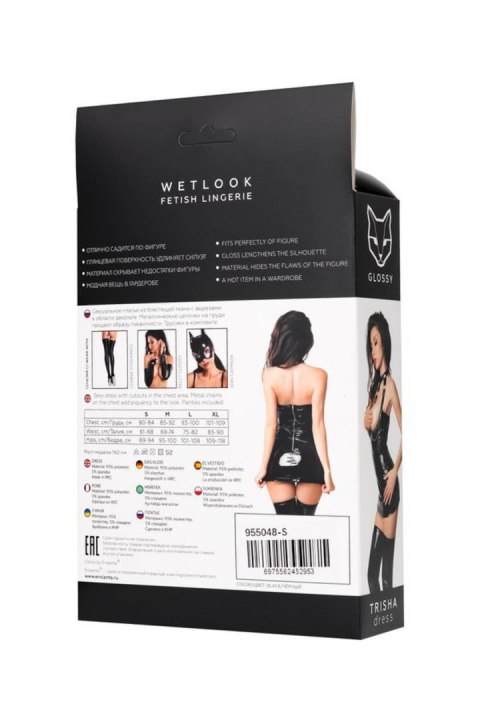 Wetlook dress Trisha - black XL