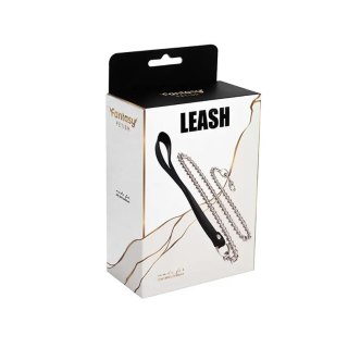 Metal and leather chain leash