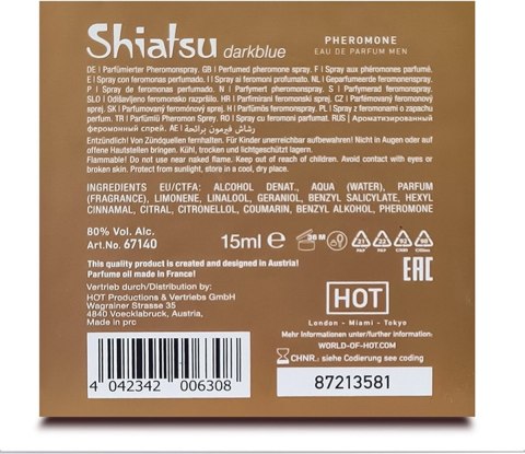 Feromony dla mężczyzn Pheromon Fragrance Man Darkblue 15ml Shiatsu Feromony dla mężczyzn Pheromon Fragrance Man Darkblue 15ml Shiatsu