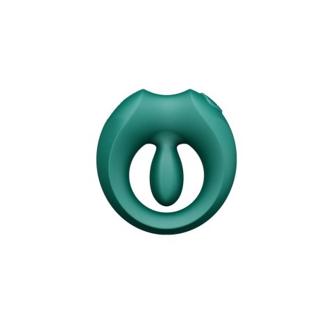 Pierścień erekcyjny ze stymulatorem Apis Turquoise Green Zalo