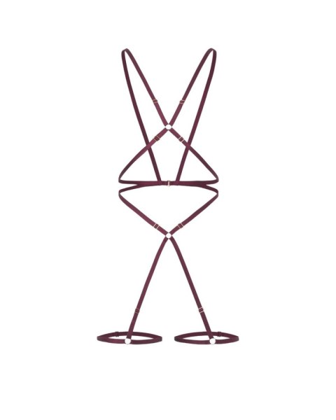 Batty Burgundy Body Harness Promees Batty Burgundy Body Harness Promees