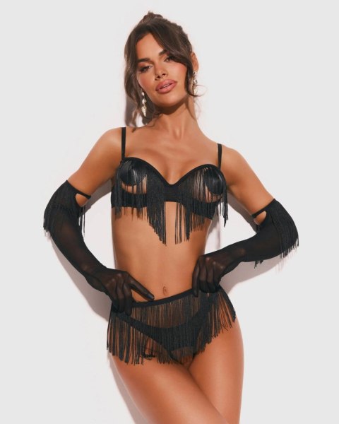 Rossay Black komplet 4-częściowy otwarty L/XL