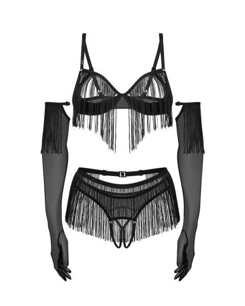 Rossay Black komplet 4-częściowy otwarty L/XL