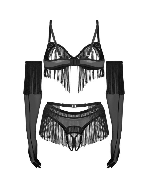 Rossay Black komplet 4-częściowy otwarty L/XL