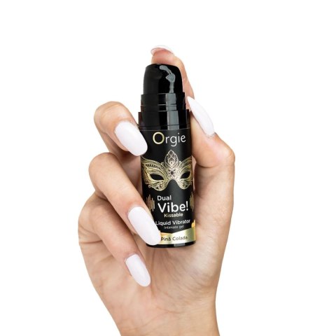 DUAL VIBE! PINA COLADA KISSABLE LIQUID VIBRATOR - 15 ML