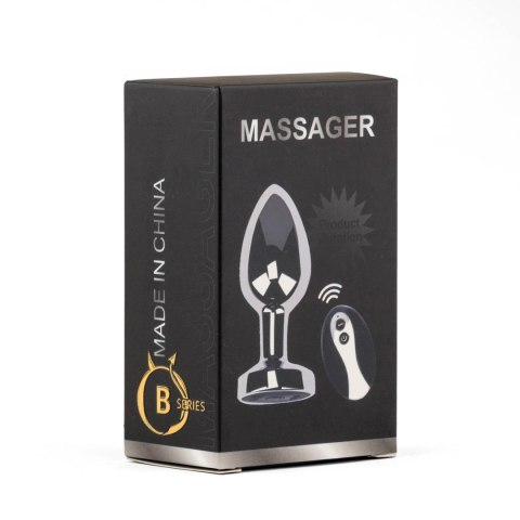 Metal Butt Plug L Vibrator USB - Remote Control