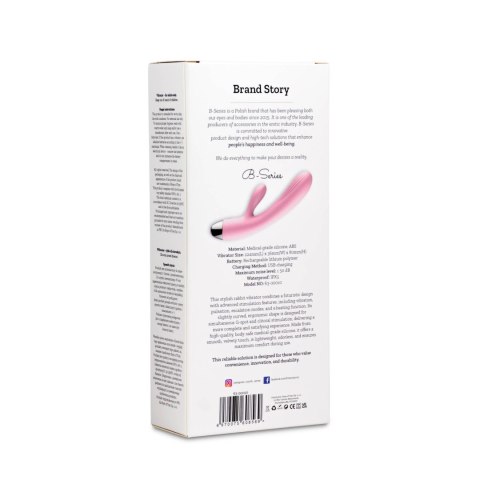 Wibrator- B - Series, Silicone Vibrator Pink USB 10 Function / Heating