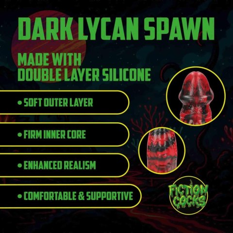 Dark Lycan Spawn - Silicone Dildo - Red/Black