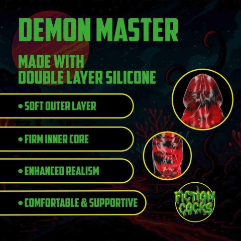 Demon Master - Silicone Dildo - Red/Black