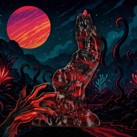 Hell Invader - Silicone Dildo - Red/Black