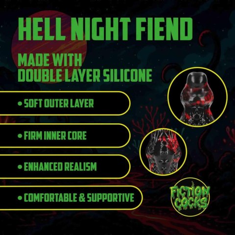 Hell Night Fiend - Silicone Dildo - Red/Black