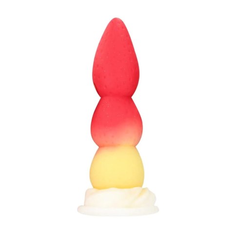 Whipped Berry - Silicone Butt Plug - Red/Yellow