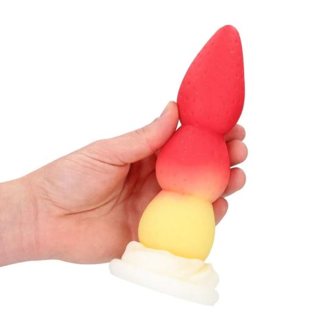 Whipped Berry - Silicone Butt Plug - Red/Yellow
