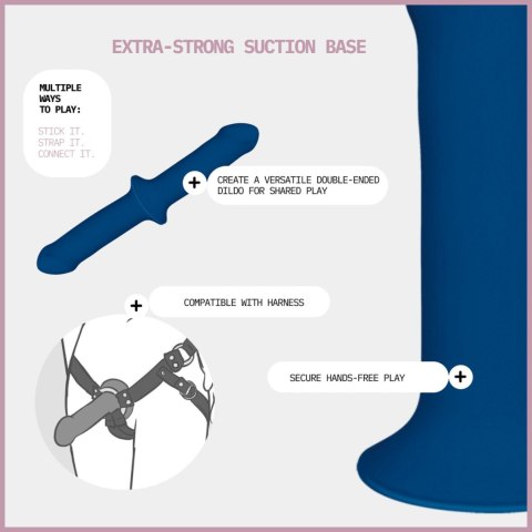 Adrien Lastic Hitsens 1 Blue - Dildo with Patented Dual-Density Technology & Extra-Strong Suction Base