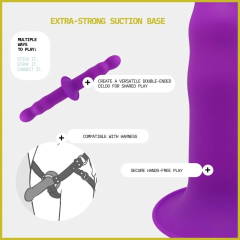 Adrien Lastic Hitsens 3 Purple - Patented Dual-Density Dildo with Extra-Strong Suction Base