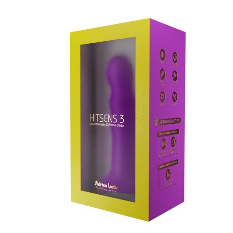Adrien Lastic Hitsens 3 Purple - Patented Dual-Density Dildo with Extra-Strong Suction Base