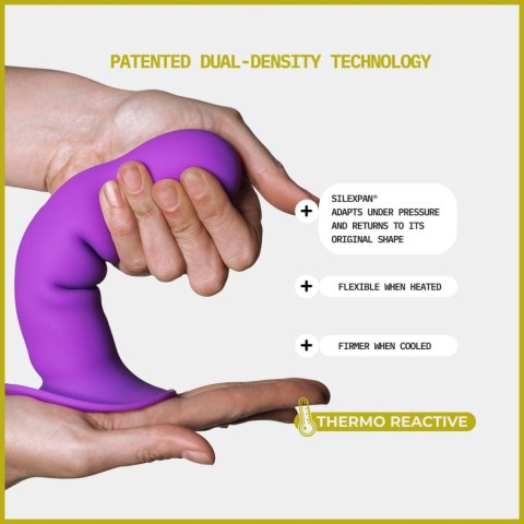 Adrien Lastic Hitsens 3 Vibe Purple - Vibrating Dildo with Patented Dual-Density Technology & Extra-Strong Suction Base