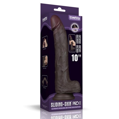 10'' Sliding Skin Pro II Dual Layer Silicone Dong