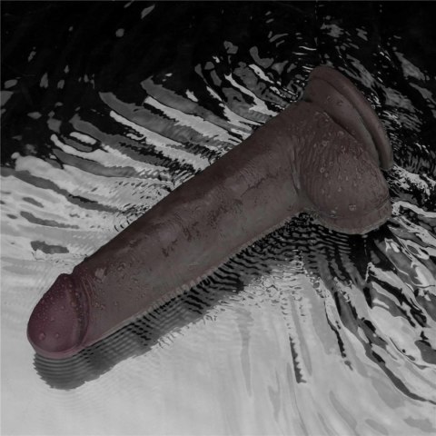 8.5"8.5" Vibrating Sliding Skin Pro II Silicone Dong (Black)