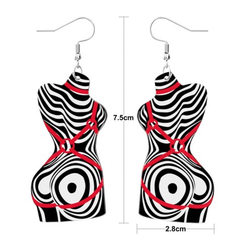 Body Abstract Wave Earrings