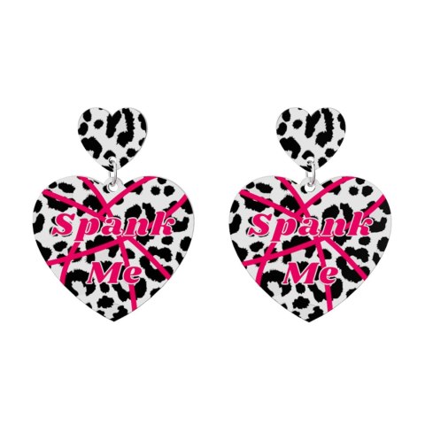 Body Leopard Print Heart Earrings