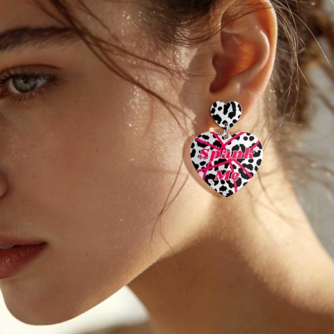Body Leopard Print Heart Earrings