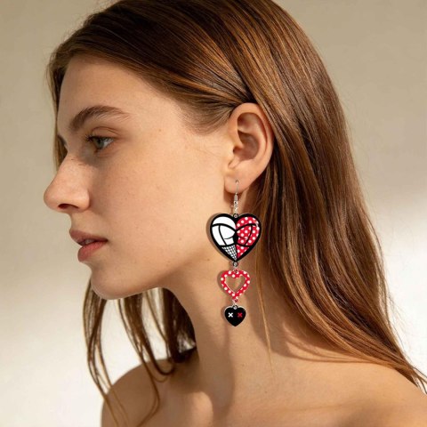 Body Triple Heart Earrings