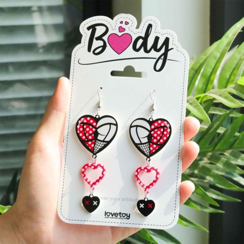 Body Triple Heart Earrings