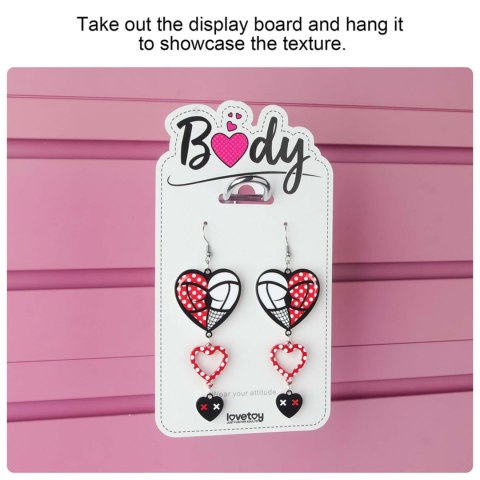 Body Triple Heart Earrings