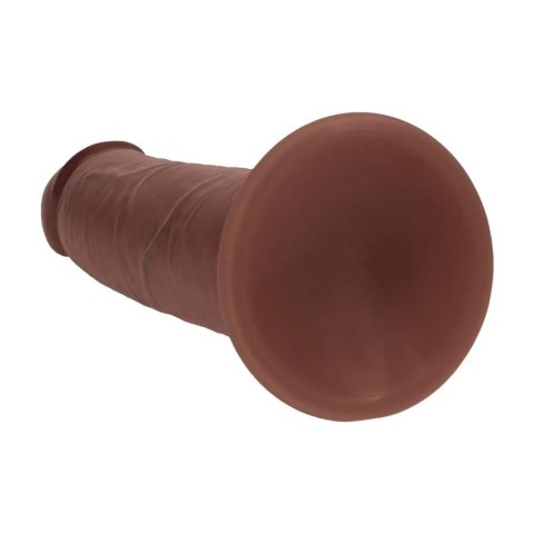 Dual Density Silicone Realistic Sliding Skin Dildo - 8" / 20,5 cm - Brown