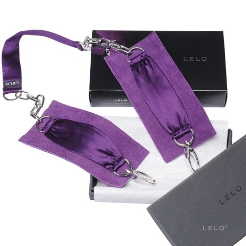 Jedwabne kajdanki Lelo Sutra Chinlink Cuffs Purple Jedwabne kajdanki Lelo Sutra Chinlink Cuffs Purple