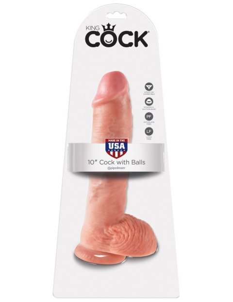 King Cock 10" Cock with Balls Flesh King Cock 10" Cock with Balls Flesh