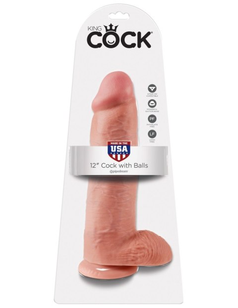 King Cock 12" Cock with Balls Flesh King Cock 12" Cock with Balls Flesh