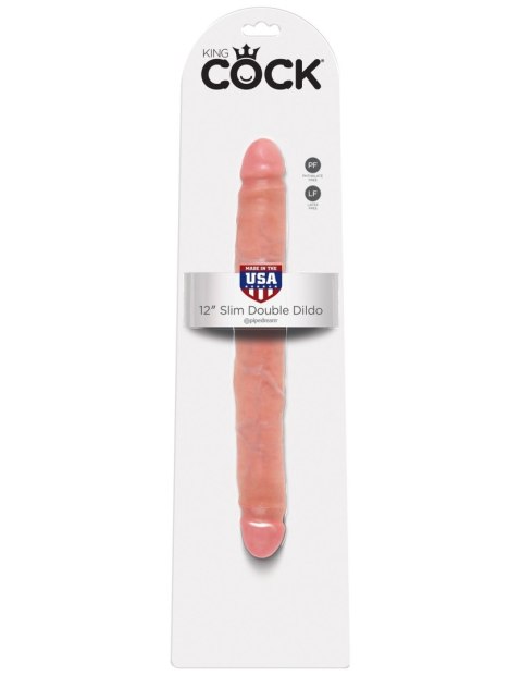 King Cock 12" Slim Double Dildo Flesh King Cock 12" Slim Double Dildo Flesh