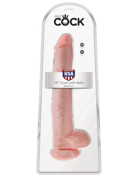 King Cock 14" Cock with Balls Flesh King Cock 14" Cock with Balls Flesh