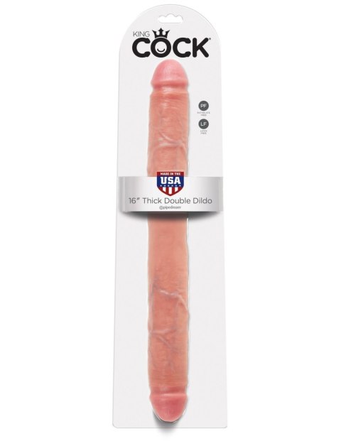 King Cock 16" Thick Double Dildo Flesh King Cock 16" Thick Double Dildo Flesh