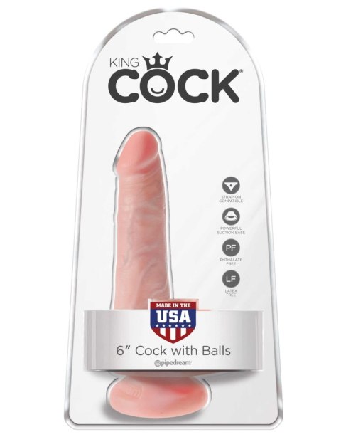 King Cock 6" Cock with Balls Flesh King Cock 6" Cock with Balls Flesh