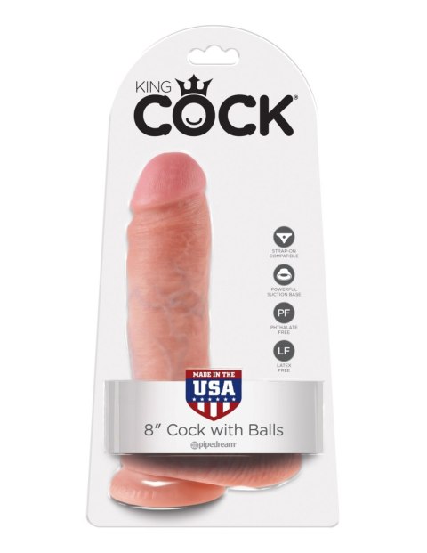King Cock 8" Cock with Balls Flesh King Cock 8" Cock with Balls Flesh