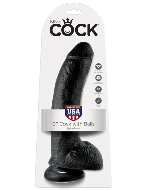 King Cock 9" Cock with Balls Black King Cock 9" Cock with Balls Black