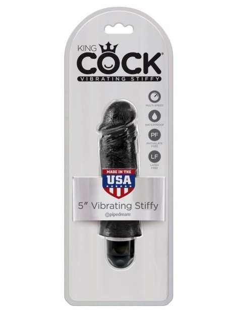 Kink Cock 5" Vibrating Stiffy Black Kink Cock 5" Vibrating Stiffy Black