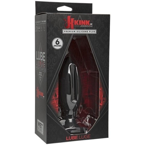 Kink Wet Works Lube Luge - Premium Silicone Plug 6" Black Kink Wet Works Lube Luge - Premium Silicone Plug 6" Black