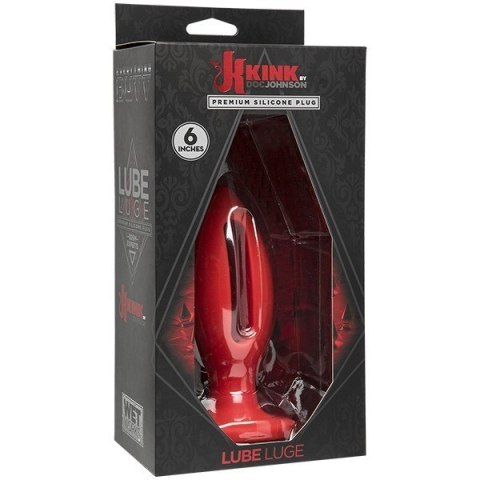 Kink Wet Works Lube Luge - Premium Silicone Plug 6" Red Kink Wet Works Lube Luge - Premium Silicone Plug 6" Red