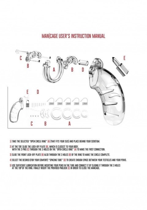 Model 01 - Chastity - 3.5" - Cock Cage - Transparent Model 01 - Chastity - 3.5" - Cock Cage - Transparent