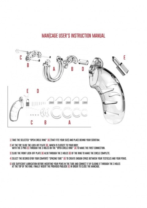 Model 05 - Chastity - 5.5" - Cock Cage - Transparent Model 05 - Chastity - 5.5" - Cock Cage - Transparent