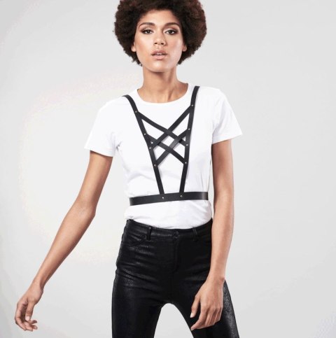 Uprząż na ciało Bijoux Indiscrets Maze Net Cleavage Harness Black Uprząż na ciało Bijoux Indiscrets Maze Net Cleavage Harness Black