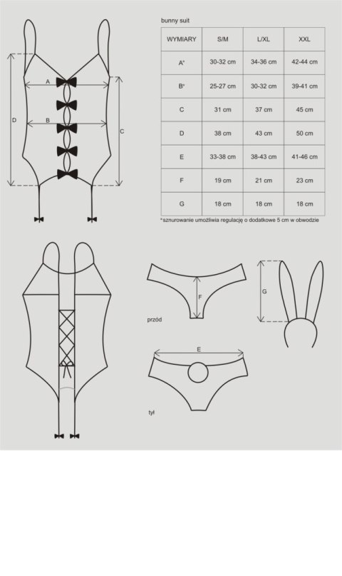 Bunny suit kostium S/M Bunny suit kostium S/M