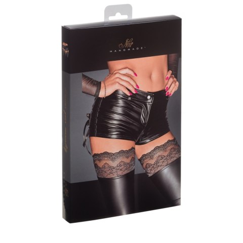 F138 Powerwetlook shorts with 2- way zipper and back pockets with lacing M F138 Powerwetlook shorts with 2- way zipper and back pockets with lacing M