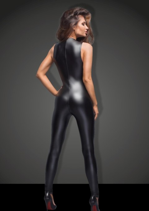F167 Sleeveless powerwetlook overall with lace M F167 Sleeveless powerwetlook overall with lace M